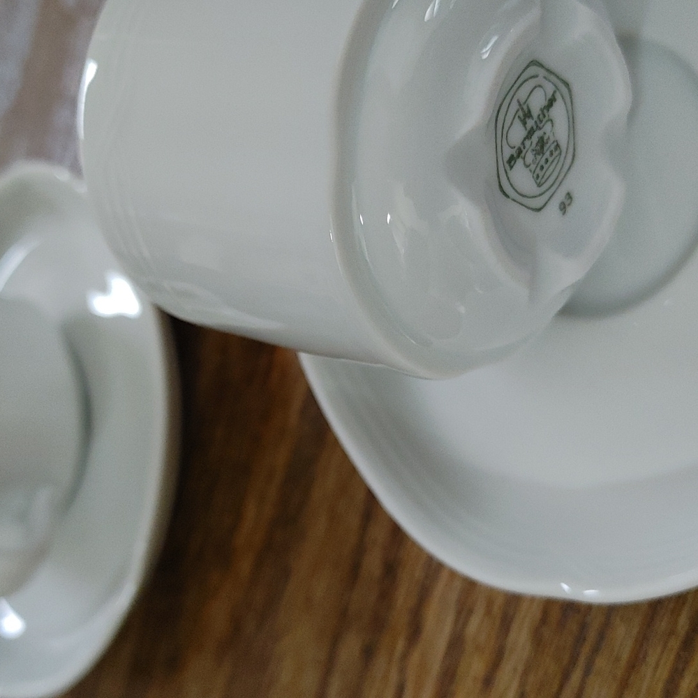 Vintage 4 Pcs White Bareuther Bavaria Demitasses Cup & Saucer - Picture 5 of 14